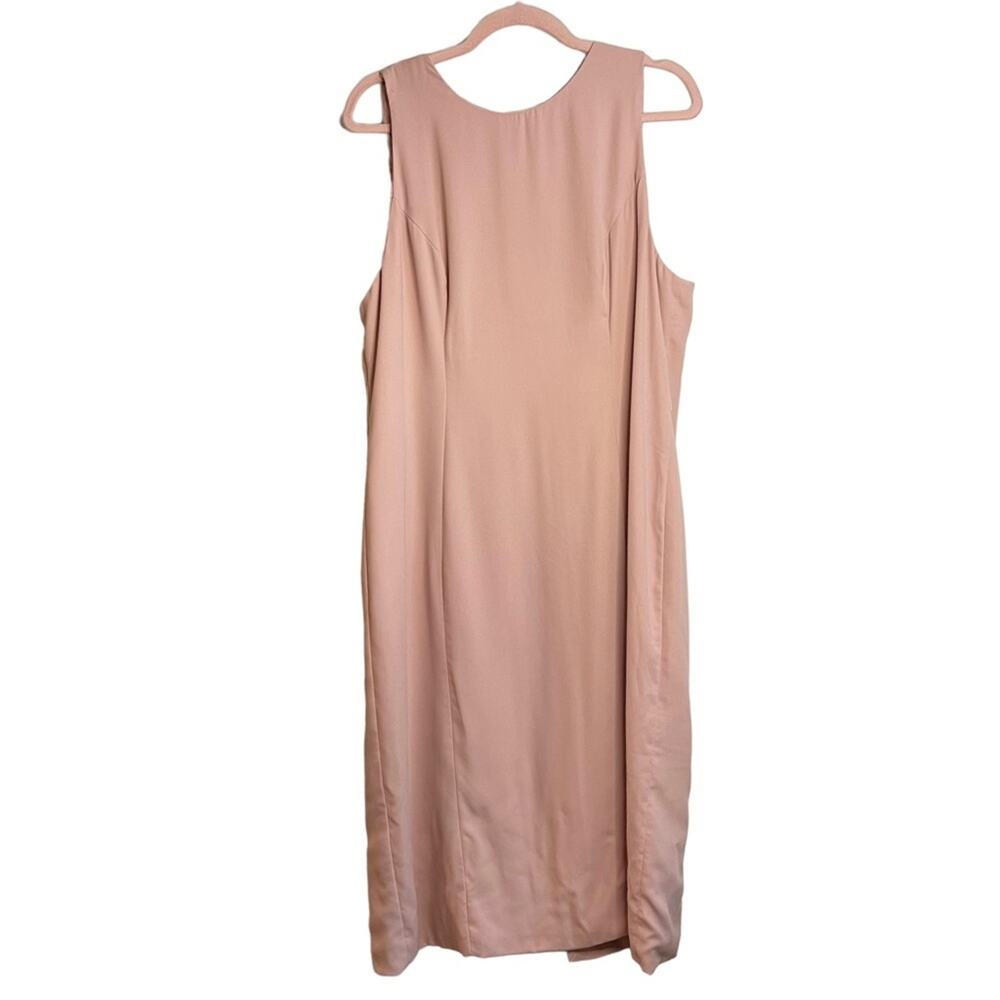 Fame and Partners Pink Sleeveless Midi Dress